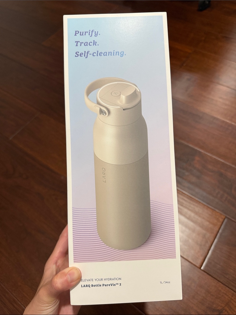 NEW LARQ Bottle PureVis 2 Self-Cleaning Cream Mojave Dune